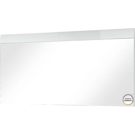Grand miroir blanc laqué 134 x 63cm Alama
