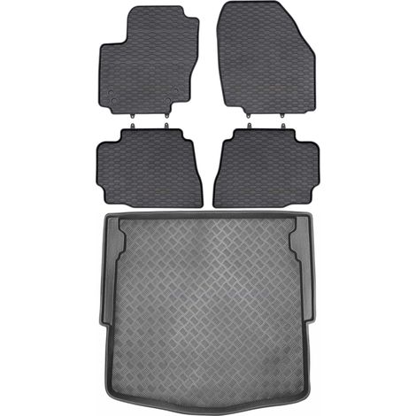 Set di tappetini in gomma per auto e tappetino per bagagliaio per Ford Mondeo IV Sedan dal 2007 al 2011.