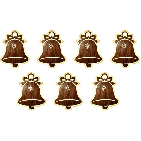 New Christmas wooden snowman wall decoration with LED backlight - Style G - 7pcs