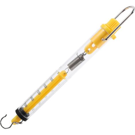 Balance à Ressort Mécanique 25n 2500g Jaune en Plastique avec Crochet Suspendu 2pcs pour Applications Terrain et Expériences en Classe Couleur Aléatoire (1/5)