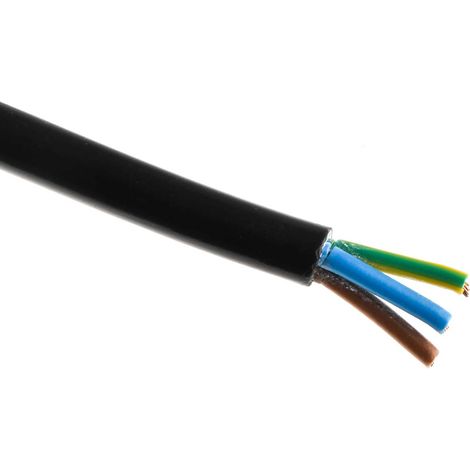 Câble d'alimentation RS PRO 3G0,75 mm², gaine PVC Noir, 100 ( Prix pour Bobine de 100 Mètres ) (1/2)