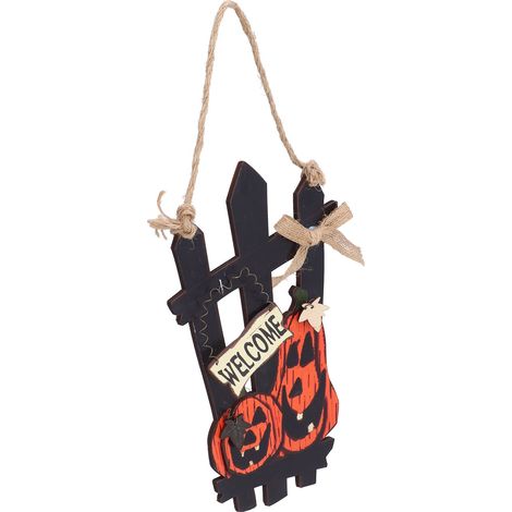 Willkommensschild für Geisterfeste, leichtes und praktisches Willkommensschild aus Holz für Halloween-Dekorationen (1/5)