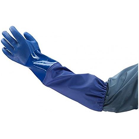 Dstock60 – Gants de protection chimique PVC extra longs – Taille 9 – Protection contre produits chimiques et risques biologiques – Surface antidérapante - EDGE 14-665