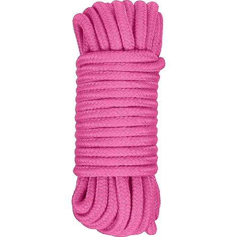Corde en coton doux, 10 m d'épaisseur, corde en coton souple torsadée pour projets de bricolage, loisirs créatifs, corde de regroupement à suspendre, corde rose (1/5)