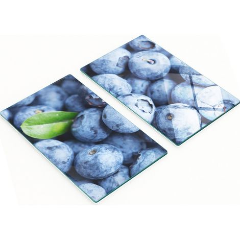 Tableros de vidrio decorativos multifuncionales con estampado de ar谩ndanos, 2x30x52 cm.