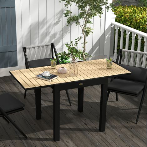 Tisch Esstisch ausziehbar 81x80 Aluminium Gelb OKMYHOME (1/4)