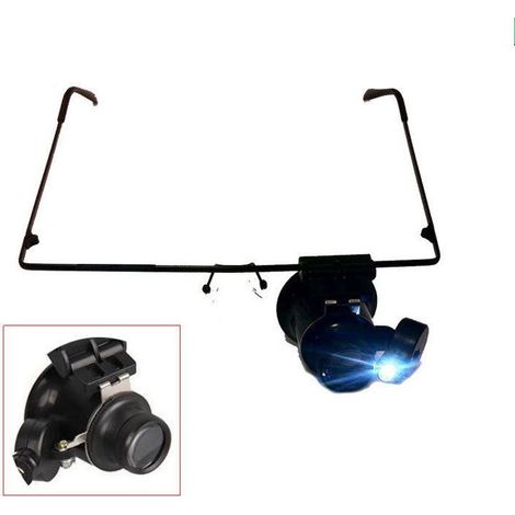 Trade Shop - BRILLE BRILLE MONOKULAR VERGRÖSSERUNG LINSE 20x X MIT LED-LICHT - (1/2)