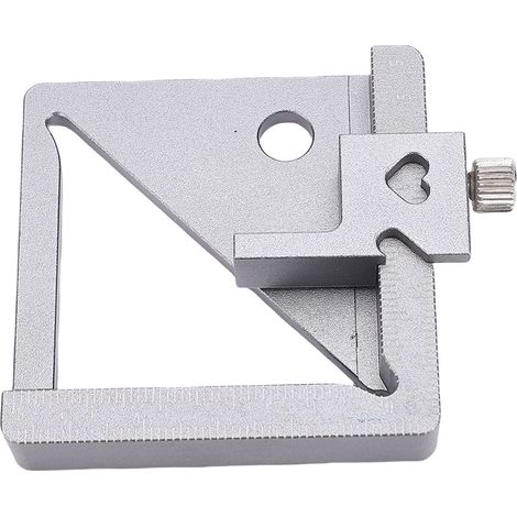 Règle à bois multifonction en alliage aluminium avec équerre pour mesure hauteur largeur diamètre et traçage ligne angle 45° 0-47mm (1/5)