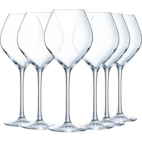 6 verres à vin rouge 47 cl en Cristallin - Verres Modernes et Élégants - Résistance Hors Norme - Transparence Absolue (1/5)