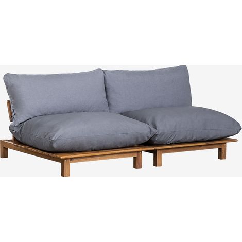 Sofá modular reclinable de 2 piezas en madera de acacia Brina SKLUM (1/5)