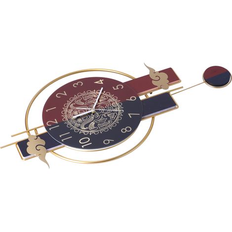 Horloge murale design scandinave avec balancier, déco moderne maison, chambre, bureau, boutique, horloge originale (1/5)