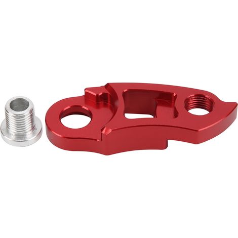 Dérailleur arrière vélo support crochet extension aluminium rouge accessoire (1/5)