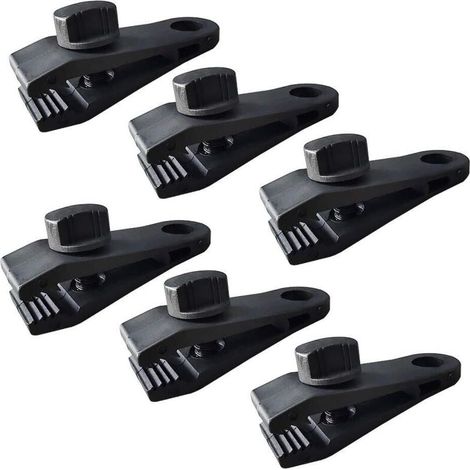 Set mit 6 Clips für wasserdichte Planen – Zeltclips zur Befestigung von Segeln und Bannern, stabil, wetterfest & einfach zu handhaben