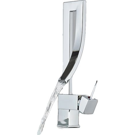 Miscelatore monocomando per lavabo, girevole a 360 gradi, cromato. (1/2)