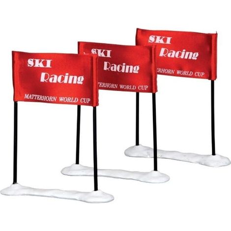 Set 3 Bandiere Pista Da Sci Ski Racing Flag Lemax 44805