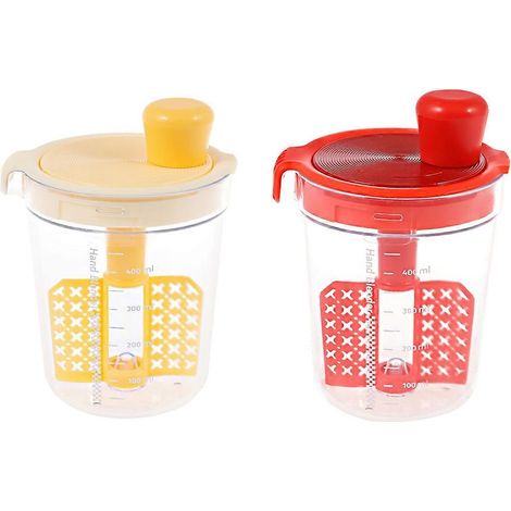 2 pièces manuel mixing tasse 500ML egg liquid mixing bouteille sauce assaisonnement mixer salad dressing mixer bouteille (1/5)