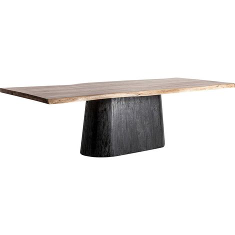Table contemporaine en bois de manguier noir finition translucide - Noir bois de manguier translucide (1/5)