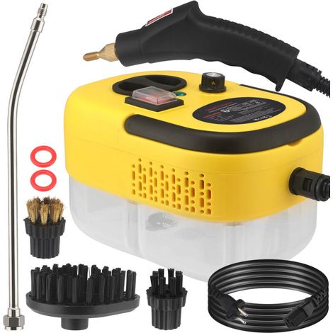 Pressurized handheld steam cleaner with 4 multi-surface accessories, 1500W, 105℃, high temperature, 6 adjustable ergonomic handles (1/5)