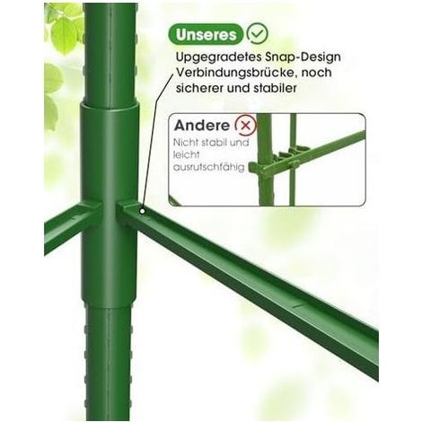 Tuteur Tomate 130 cm, 6 pcs Cage à Tomates Support, pour Roses, tomates et concombres, Piquets de Support Plantes Frimpantes, Légumes Fleurs - (1/5)