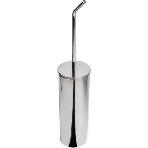 PORTA SCOPINO DA TERRA MOD. BIRD Cromo cm 8,5 x h.44 x 8,5