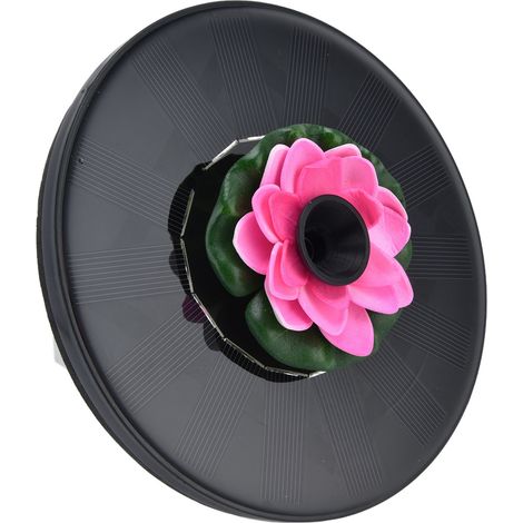 Fontaine solaire Lotus avec pompe à eau flottante, mini fontaine solaire pour bains d'oiseaux, bassins de jardin, piscines extérieures (2) (1/5)
