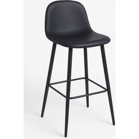 Packs Taburetes Cocina - Pack 4 Taburetes Black Teok Polipiel - Negro (1/5)