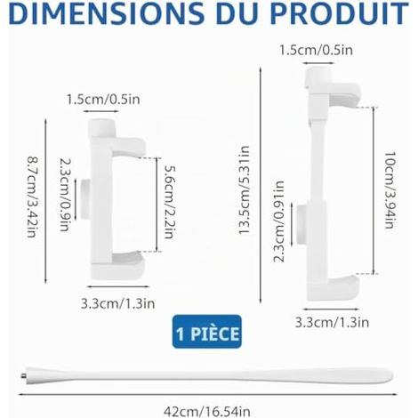 Support de Caméra Bébé Babyphone Support de Moniteur Universal Compatible avec Trou Fileté 1/4 Fixation sans Perage plus sécurité confort pour Lit Bébé Chambre Plupart des moniteurs bébé (1/4)