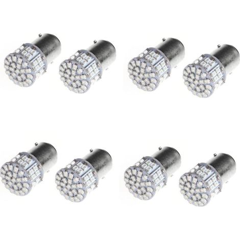 8pièces Ampoules Led Pour Clignotants Feux Arrière Feux De Frein Rouge Double Bayd Remplacement Énergétiquement Heures De Vie (1/5)