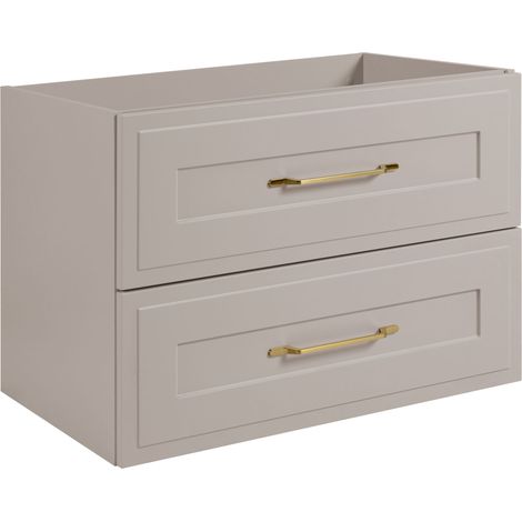 Rodan Waschbeckenunterschrank 120 cm, Braun Matt und Goldene Eiche, 46 x 120 x 77 cm, MDF, feuchtraumgeeignet, Badmöbel