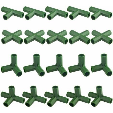 Lot de 20 connecteurs de cadre de jardinage 11 mm – Matériau PP durable – Pour serres et plantes grimpantes – Assemblage rapide (1/5)