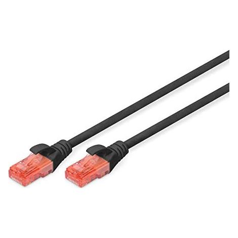 Digitus DK-1617-0025/BL RJ45 Patchkabel CAT 6 U/UTP 0.25 m Schwarz Halogenfrei, verdrillte Paare 1 S (1/2)