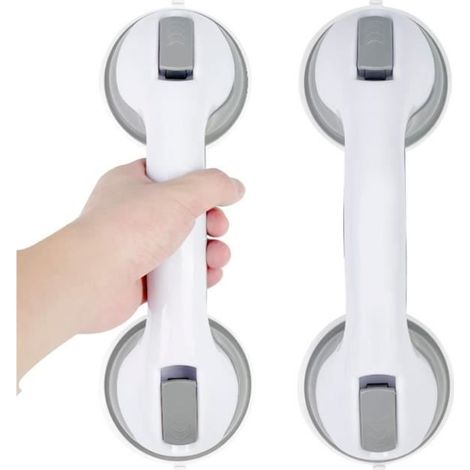 Poignée Ventouse, Douche, 2 Barre de Maintien Douche, Salle de Bain Baie Vitrée Barre D'Appui WC, Baignoire Sécurité Poignée,