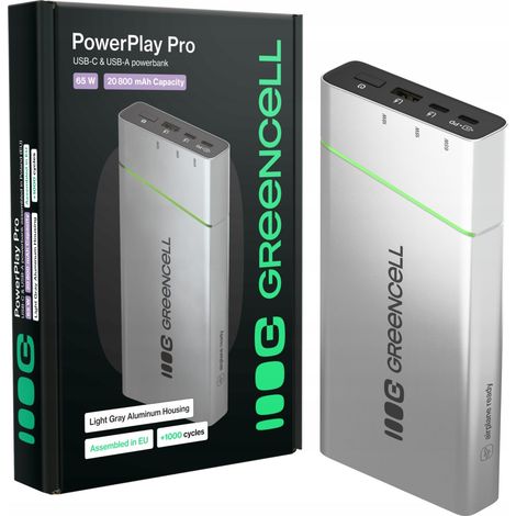 Powerbank Green Cell PBPLGC20P PowerPlay Pro 20800mAh 65W argento 1 pz. (1/5)