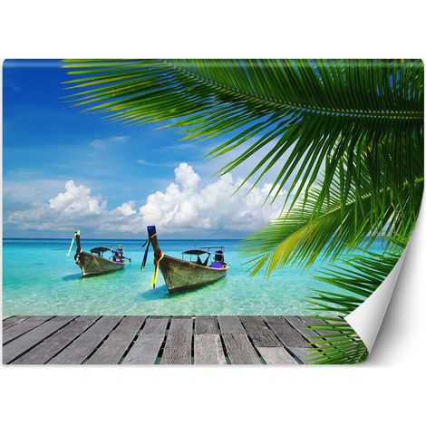 Papier peint mural, Plage tropicale, palmiers, nature - 100x70 (1/5)