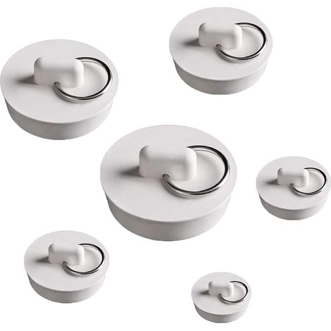 6 Pièces Bouchon de Baignoire Bouchon Evier Cuisine Bouchon Evier Bouchon Baignoire Universel Bouchon Caoutchouc Bouchon Lavabo Bouchon de Lavabo
