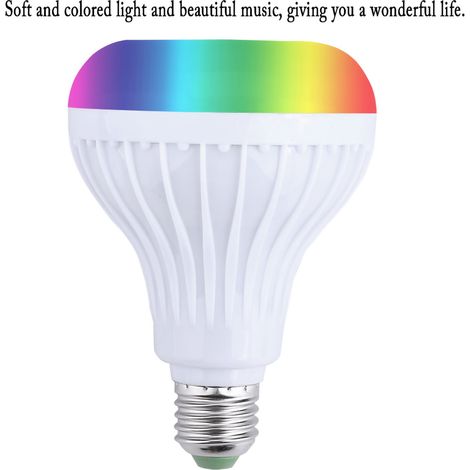 Ampoule LED RGB 12W avec haut-parleur Bluetooth sans fil et télécommande pour écouter de la musique. (1/5)