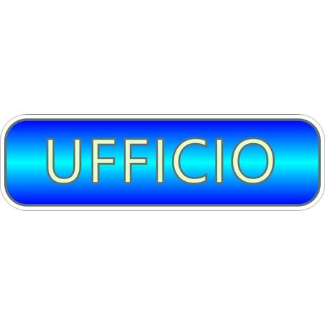 Targhetta Adesiva 3D Fotoluminescente "Ufficio"