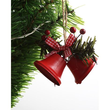 Christbaumschmuck aus Metall, Trichterglocken, langlebig und schön, zum Aufhängen am Weihnachtsbaum, ideal für Hochzeitsfeiern und andere Anlässe. (1/5)