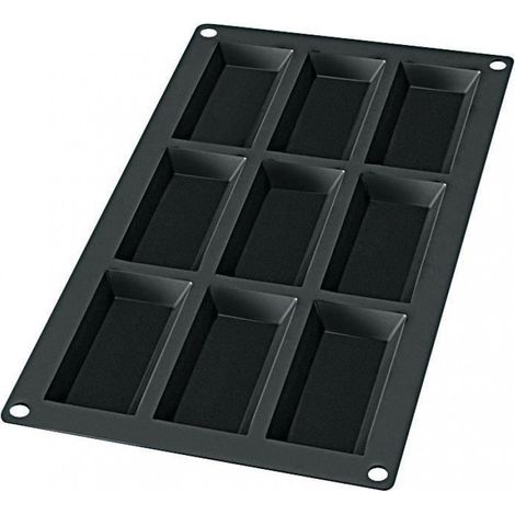 Moule À Financier - Silicone Noir - 9 Cavités - Anti-adhérent - Pour Pâtisserie Individuelle
