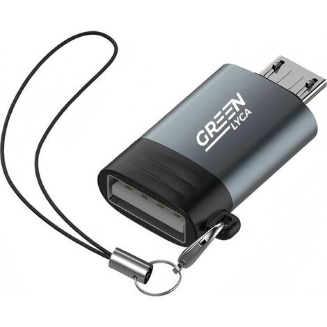 Adaptateur USB 2.0 vers MicroOTG, compatible avec les périphériques à interface Micro OTG pour l'extension de stockage externe.