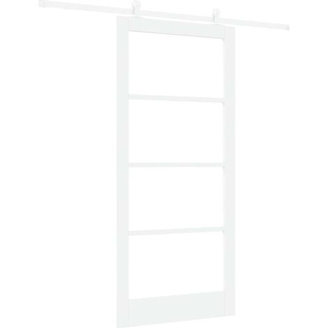Maison Exclusive - Schiebetür ORKDAL Weiß 93 x 202 cm Massivholz