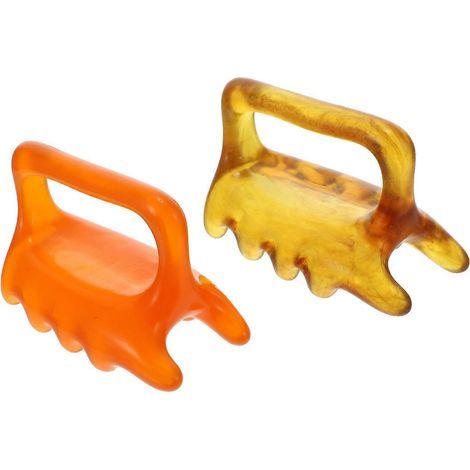 Set mit 2 Massagegeräten aus Kunstharz für Nacken, Schultern und Rücken – Praktische Körpermassagegeräte – 9,5 x 5,5 x 6,5 cm (1/3)