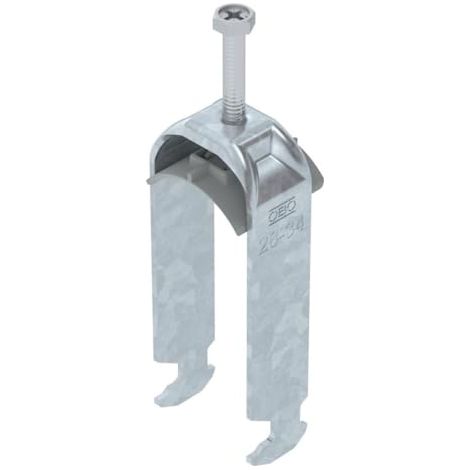 OBO Bettermann Abrazadera de estribo 2056 doble 28-34mm acero cincado por inmersión en caliente, 1186230