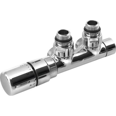 Sapho Twin - Set di valvole di connessione per attacco centrale, passo 50 mm, sinistra, cromo CP3012S (1/4)