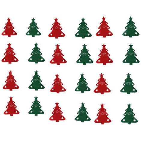 Green Mobility-Ensemble de 24 porte-couverts en feutre , porte-couverts de Noël, porte-couverts en argent, sac à couverts, idéal pour les cadeaux et la décoration de table pour les fêtes à la maison (1/4)