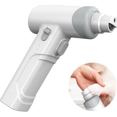 Lima eléctrica para uñas de mascotas, ABS, USB, cortauñas ajustable, bajo nivel de ruido, recargable, con LED (1/5)