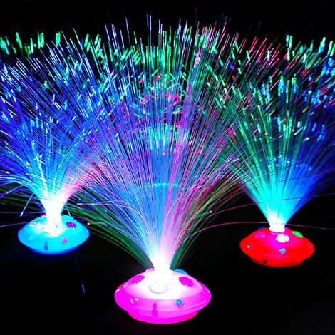 Lanterne LED fibre optique multicolore pour fête, décoration lumineuse salon salle de bain bar (1/5)