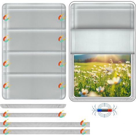 Store occultant magnétique pour fenêtre de porte de camping-car – Protection anti-UV et préservation de l'intimité (25 x 16 pouces) (1/5)