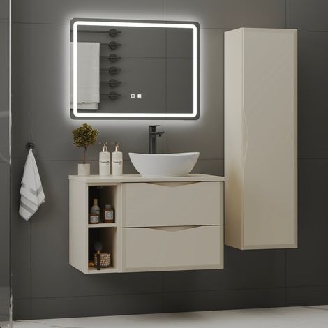 Set di mobili da bagno con lavabo Ellie cachemire 80cm (1/5)