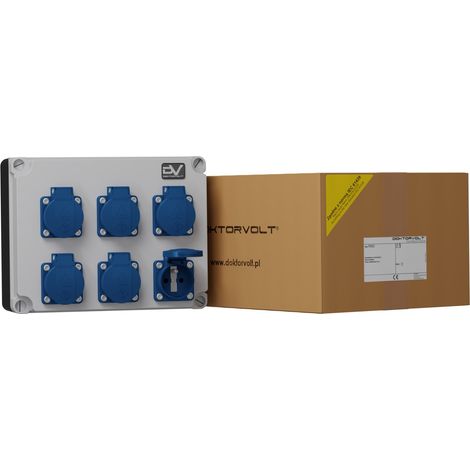Tableau électrique de chantier FRED 6x230 V, prises Mennekes Doktorvolt® DV-9627-F (1/4)